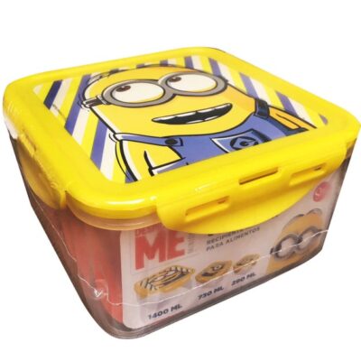 Stor Minions Σκεύη Φύλαξης Φαγητού 3 Τεμάχια