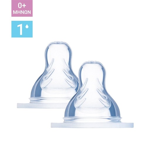 Mam Teat Skin Soft Θηλή Σιλικόνης για Μικρή Ροή Μέγεθος 1 Κωδ 400S από 0+ Μηνών 2 Τεμάχια