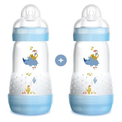 Mam Promo Pack Easy Start™ Anti-Colic Nature Safari 2+ Μηνών Κωδ 355S Μπιμπερό Πολυπροπυλενίου με Θηλή Σιλικόνης 2x260ml