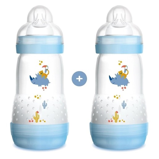 Mam Promo Pack Easy Start™ Anti-Colic Nature Safari 2+ Μηνών Κωδ 355S Μπιμπερό Πολυπροπυλενίου με Θηλή Σιλικόνης 2x260ml