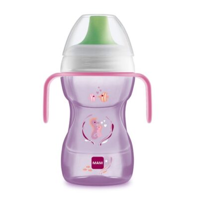 Mam Fan to Drink Cup Κωδ 461 Εκπαιδευτικό Ποτηράκι με Χερουλάκια Ιδανικό για Μετάβαση στο Κανονικό Ποτήρι από 8+ Μηνών 270ml