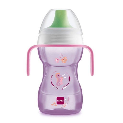 Mam Fan to Drink Cup Κωδ 461 Εκπαιδευτικό Ποτηράκι με Χερουλάκια Ιδανικό για Μετάβαση στο Κανονικό Ποτήρι από 8+ Μηνών 270ml