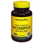Nature’s Plus Vitamin B-Complex with Rice Bran Συμπλήρωμα Διατροφής Βιταμινών B Ανακουφίζει Από το Αίσθημα Κόπωσης 90tabs
