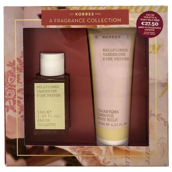 Korres Gift Set Eau De Toilette Bellflower Pink Pepper 50ml & Δώρο Body Milk 125ml