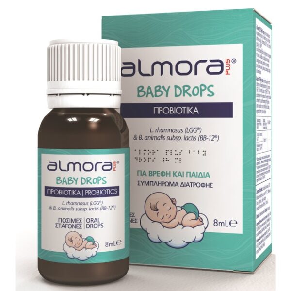 Almora Plus Baby Drops Προβιοτικό σε Σταγόνες για την Ανακούφιση των Βρεφικών Κολικών & την Υγεία του Γαστρεντερικού 8ml