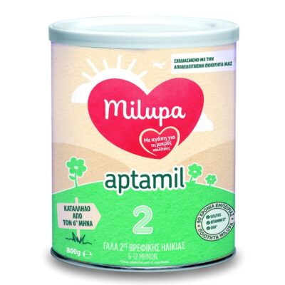 Milupa Aptamil 2 Γάλα Δεύτερης Βρεφικής Ηλικίας από 6 έως 10 Μηνών 800gr
