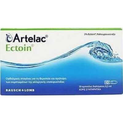 Bausch & Lomb Artelac Ectoin Οφθαλμικές Σταγόνες 20 Αμπούλες x 0