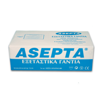 Asepta Examination Gloves Εξεταστικά Γάντια Μιας Χρήσεως μη Αποστειρωμένα Ελαφρά Πουδραρισμένα Medium 100Τεμάχια