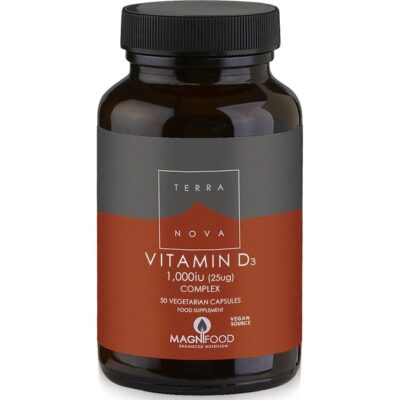 Terranova Vitamin D3 1000iu Complex Φυτικής Προέλευσης Βιταμίνη D3 50veg.caps