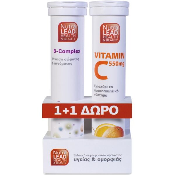 Nutralead B- Complex 20Αναβρ.Δισκία + Βιταμίνη C 550mg 20Αναβρ.Δισκία