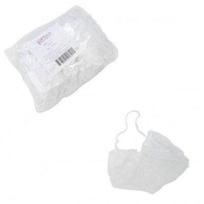 Soft Care Protection Series Beard Cover White Προστατευτικό Κάλυμμα Γενειάδας 100 Τεμάχια