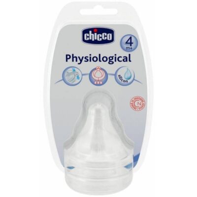 Chicco Physiological Θηλή Σιλικόνης Γρήγορης Ροής 4m+ 2τμχ