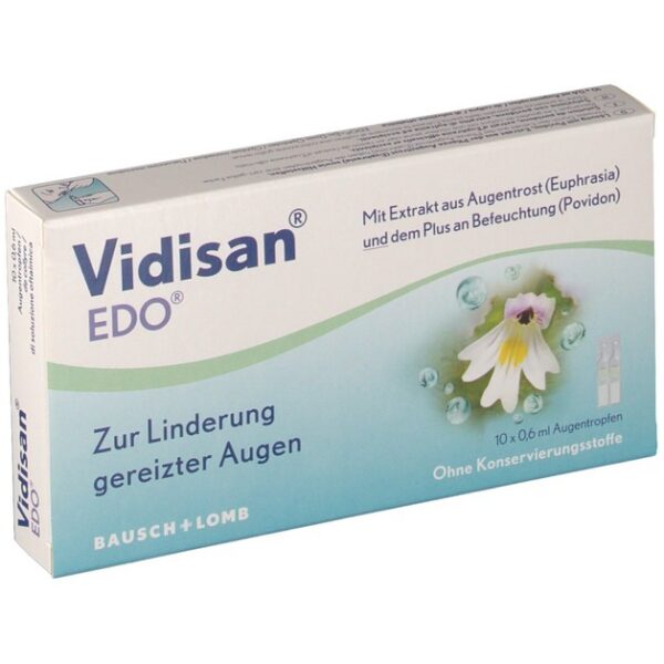 Bausch & Lomb Vidisan EDO Οφθαλμικές Σταγόνες για την Ανακούφιση των Ερεθισμένων Ματιών 10x0.6ml Μονοδόσεις