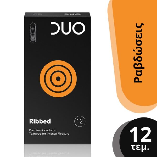 Duo Ribbed Προφυλακτικό Με Ραβδώσεις 12 τεμάχια