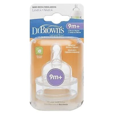 Dr. Brown's Θηλές Σιλικόνης για Μπιμπερό με Φαρδύ Λαιμό