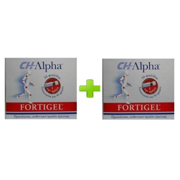 2 x CH Alpha Fortigel Υδρολυμένο Πόσιμο Κολλαγόνο 2x30 φαλιδια