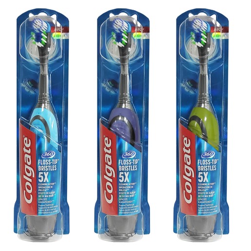 Colgate 360 Floss-Tip Bristles 5x Ηλεκτρική Οδοντόβουρτσα Medium 1 Τεμάχιο