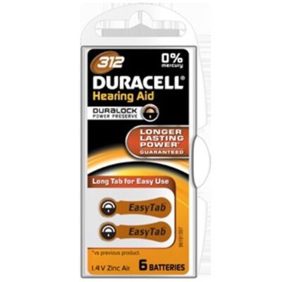 Duracell HEARING AID BATTERY WITH EASYTAB 312