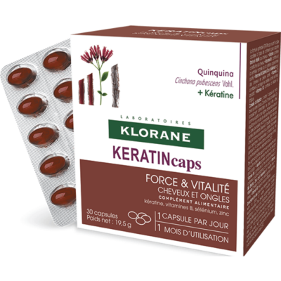 Klorane Keratincaps Force & Vitalite Cheveux et Ongles 30caps