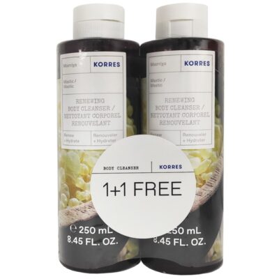 Korres Πακέτο Προσφοράς Renewing Body Cleanser with Mastic 1+1 Δώρο 2x250ml