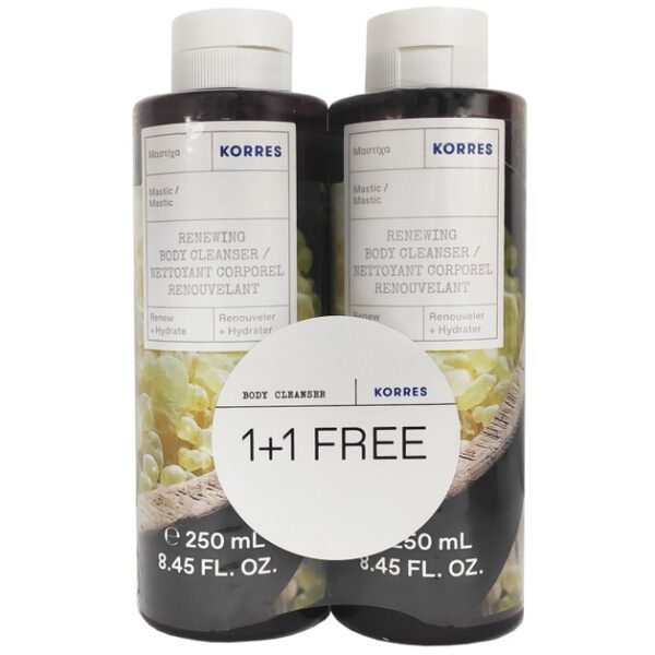 Korres Πακέτο Προσφοράς Renewing Body Cleanser with Mastic 1+1 Δώρο 2x250ml