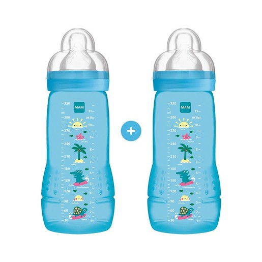 Mam Promo Pack Easy Active™ Baby Bottle Fairy Tale 4+ Μηνών Κωδ 365S Μπιμπερό Πολυπροπυλενίου με Θηλή Σιλικόνης 2x330ml