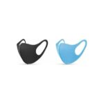 TiLi Fashion Face Mask Black & Light Blue Παιδικές Μάσκες Πολλαπλών Χρήσεων Γαλάζια-Μαύρη για Αγόρι 2 Τεμάχια
