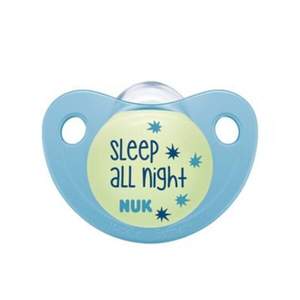 Nuk Night & Day Πιπίλα Σιλικόνης Χωρίς Κρίκο που Λάμπει στο Σκοτάδι για Αγόρι 1 Τεμάχιο