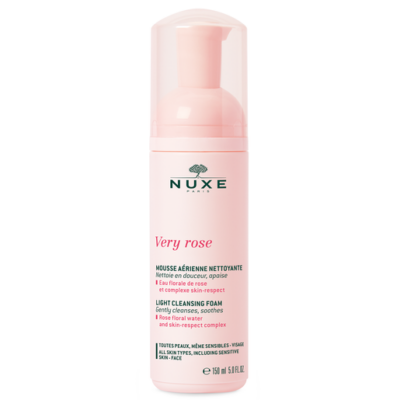 Nuxe Very Rose Light Cleansing Foam Απαλός Αφρός Καθαρισμού Προσώπου με Ροδόνερο 150ml