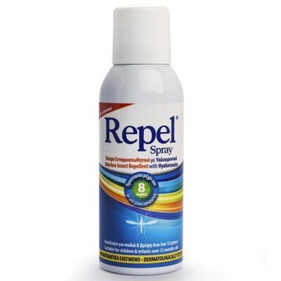 Uni-Pharma Repel Spray Άοσμο Εντομοαπωθητικό Spray με Υαλουρονικό 100ml