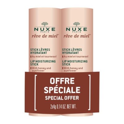 Nuxe Πακέτο Προσφοράς Reve de Miel Stick Levres Lip Moisturizing Stick Ενυδάτωση Χειλιών με -50% στο 2ο Προιόν 2 x 4gr
