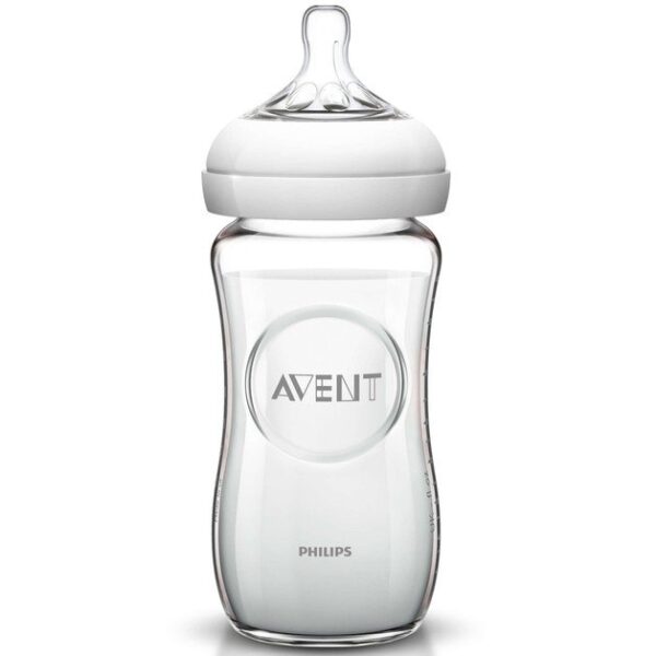 Avent Natural Γυάλινο Μπιμπερό Χωρίς BPA 1m+ 240ml SCF673/17