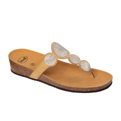 Scholl Shoes Sharon Flip Flop Beige Γυναικεία Ανατομικά Παπούτσια Χαρίζουν Σωστή Στάση & Φυσικό Χωρίς Πόνο Βάδισμα 1 Ζευγάρι