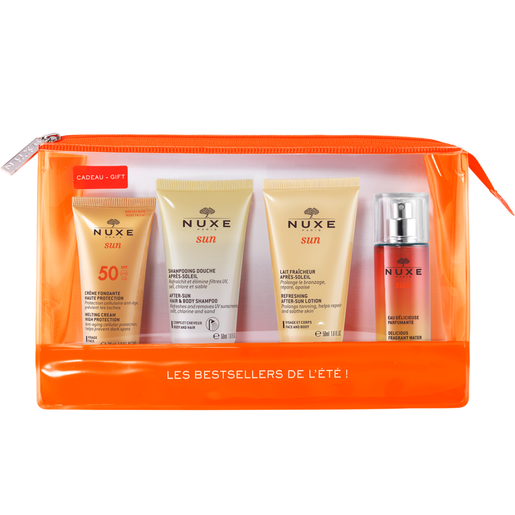 Nuxe Set Sun Face Cream Spf50 30ml After Sun Hair & Body Shampoo 50ml After Sun Lotion 50ml Fragrant Water 30ml