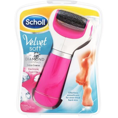 Dr Scholl Velvet Soft Pink Ηλεκτρική Λίμα Ποδιών με Κρυστάλλους από Διαμάντι για Ιδιαίτερα Σκληρό Δέρμα