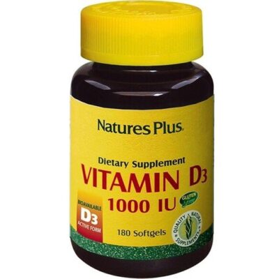 Nature's Plus Vitamin D3 1000IU Βιταμίνη D3 180Softgels