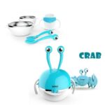 Berz Baby 3m+ Dinnerware Crab 5-in-1 Βρεφικό Σετ Φαγητού σε Διάφορα Χρώματα