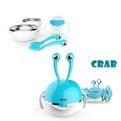 Berz Baby 3m+ Dinnerware Crab 5-in-1 Βρεφικό Σετ Φαγητού σε Διάφορα Χρώματα