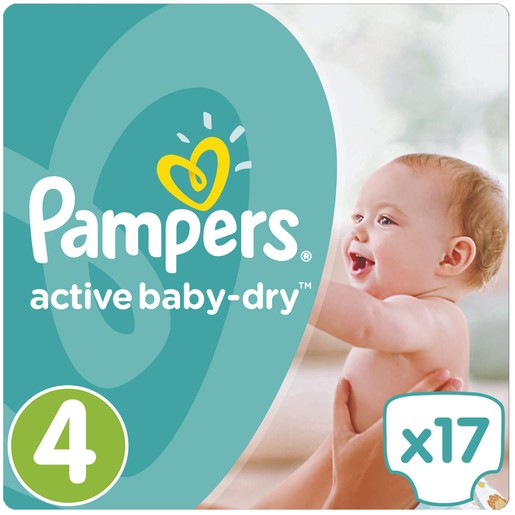 Pampers Active Baby Dry No4 (8-14kg) 17 πάνες