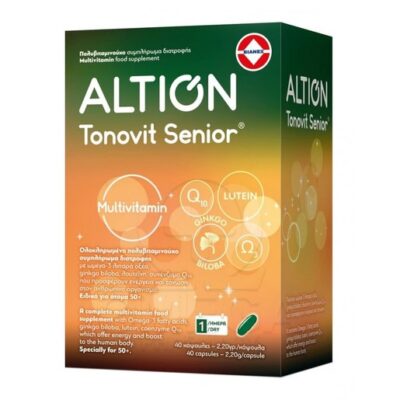 Altion Tonovit Senior Ενισχυμένη Πολυβιταμίνη για Σωματική & Πνευματική Τόνωση για Ηλικίες άνω των 50 Ετών 40caps