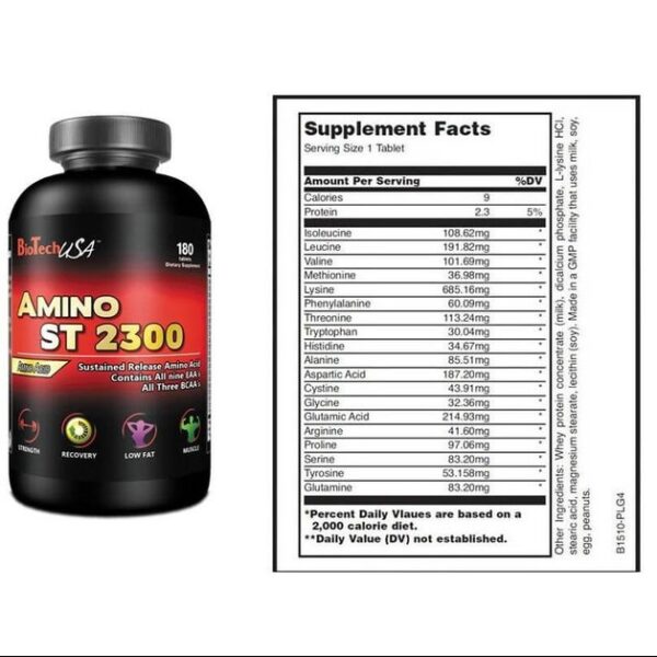 Biotech Usa Amino ST 2300 Μυϊκή Ανάπτυξη 180tabs