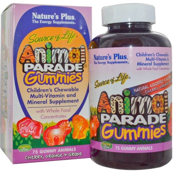 Nature's Plus Animal Parade Gummies Assorted Συμπλήρωμα Διατροφής Πλούσιο σε Βιταμίνες & Μέταλλα 75 Μασώμενα Ζωάκια