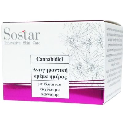 Sostar Cannabidiol Anti-Ageing Day Cream Αντιγηραντική Κρέμα Ημέρας με Έλαιο & Εκχύλισμα Κάνναβης 50ml