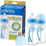 Dr. Brown’s Natural Flow Options Πλαστικό Μπιμπερό με Φαρδύ Λαιμό & Θηλή Σιλικόνης