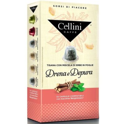 Cellini Caffe Αφέψημα Drena e Depura Συμβατές με Συσκευή Nespresso 10caps
