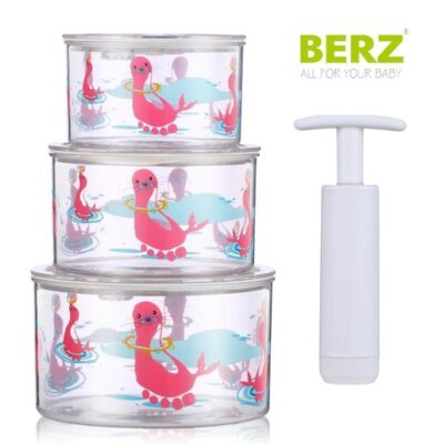 Berz Baby Vacuum Storage Μπολ Αποθήκευσης σε Κενό Αέρος με Τρόμπα σε Διάφορα Χρώματα