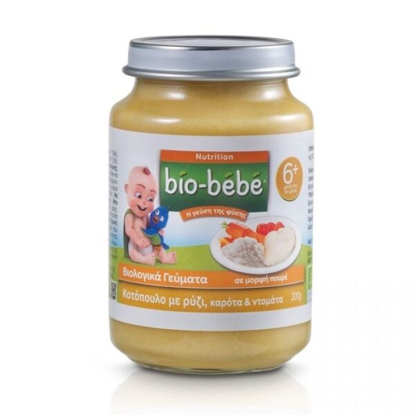 Bio Bebe Nutrition Βιολογική Βρεφική Τροφή Κοτόπουλο με Ρύζι
