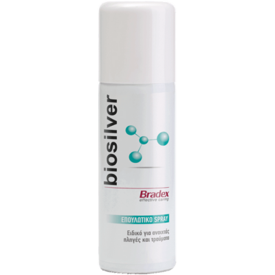 Bradex Biosilver Powder Spray Επουλωτικό Spray Ειδικό για Ανοιχτές Πληγές & Τραύματα 125ml