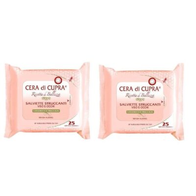 2 x Cera di Cupra Make - Up Remover Μαντηλάκια Ντεμακιγιάζ 1+1 Δώρο 2χ 25Μαντ