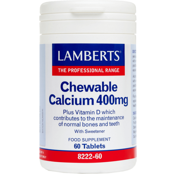 Lamberts Chewable Calcium 400mg 60 tabs